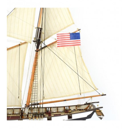 Goélette Américaine Harvey 1:60. Maquette Bateau en Bois 16