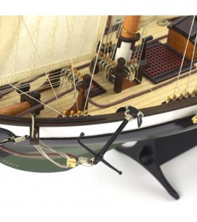 GAWEGM Kits de construcción de maquetas de barcos de madera para adultos,  escala 1/96, modelos Harvey 1847 ensamblados con accesorios de metal, para  colección, exhibición de enseñanza, afición de maquetas de barcos