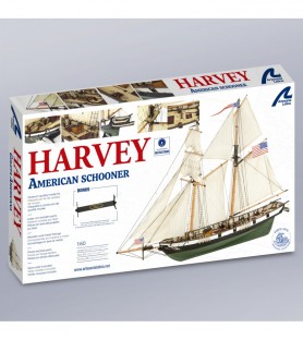 American Schooner Harvey 1:60. Wooden Model Ship Kit 26