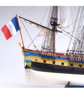 Maquette bateau en bois : L'Hermione La Fayette