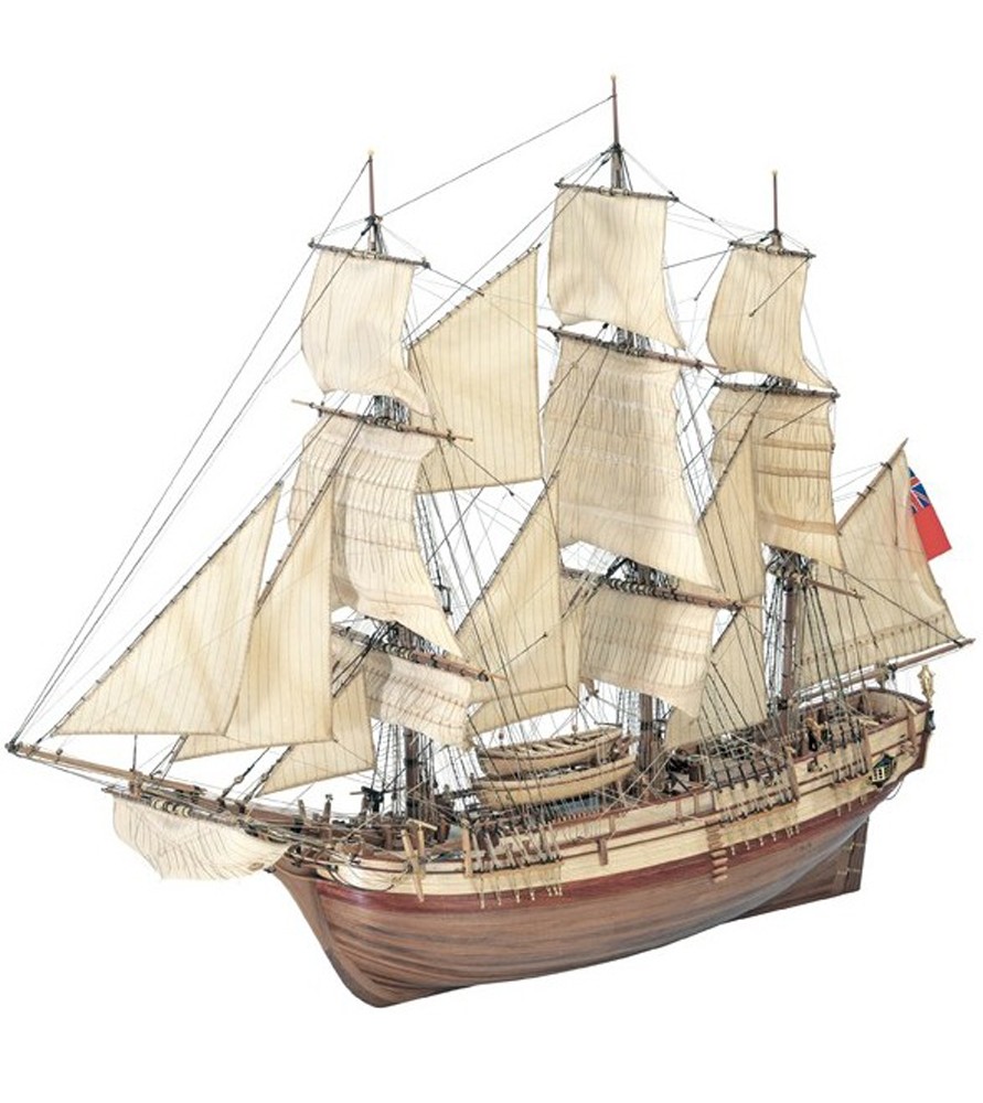 HMS Bounty 1:48 Nave britannica. Modello di nave in legno.