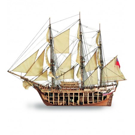 Buque Mercante HMS Bounty 1:48. Maqueta de Barco en Madera 2