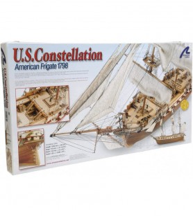 Frigate USS Constellation. 1:85 Wooden Model Ship Kit 5