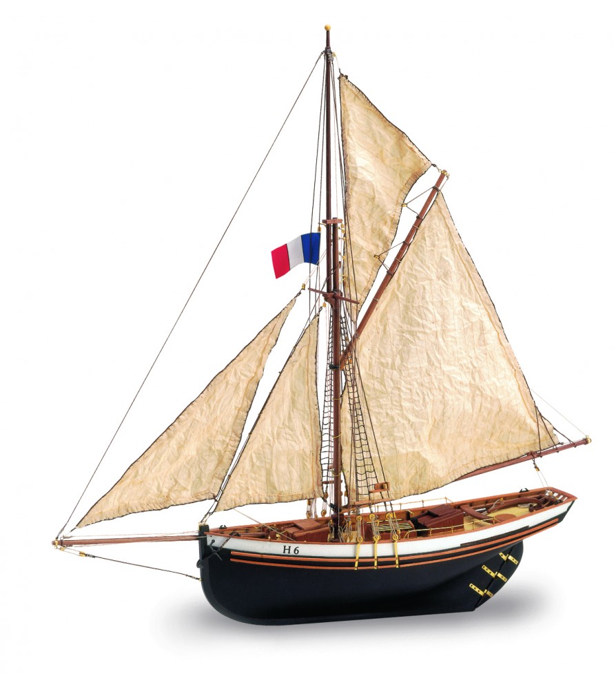 Jolie Brise Wooden Model Ship Kit. 1:50 Scale French Cutter