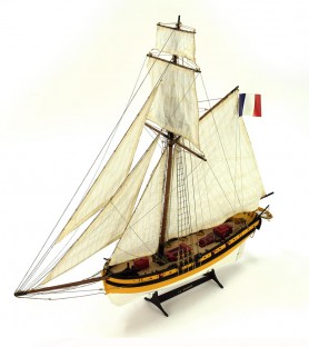 Wooden Model Ship Kit. 1:50 Corsair Cutter Le Renard
