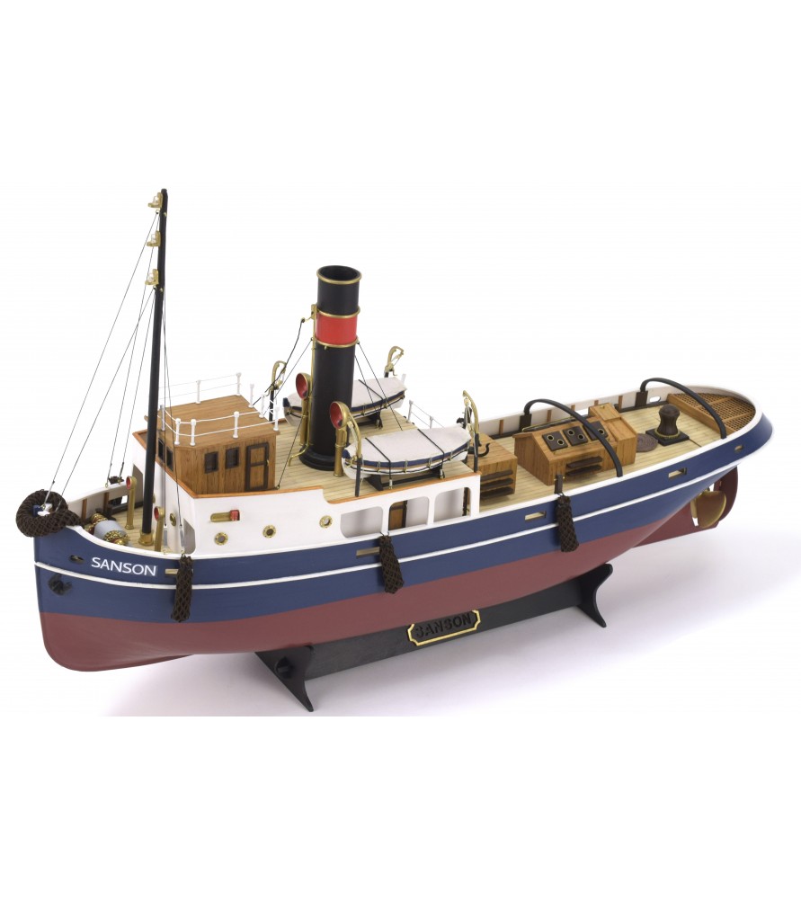 Wooden Model Ship Kit. 1940's Tugboat Sanson at 1:50 Scale