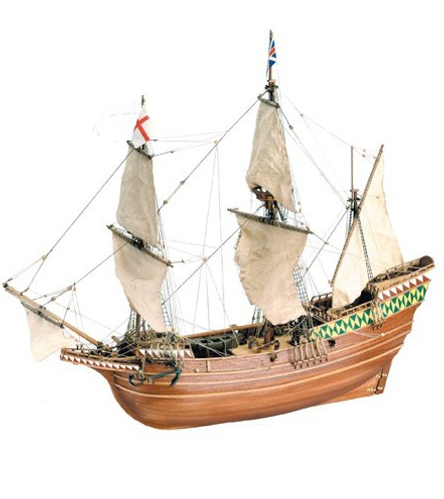 Navire de Charge Mayflower 1:64. Maquette Bateau en Bois 1