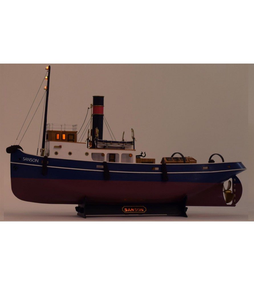 Wooden Model Ship Kit 1940s Tugboat Sanson At 150 Scale