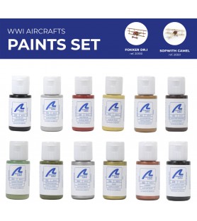 Set of Acrylic Paints for World War I Aircraft Models