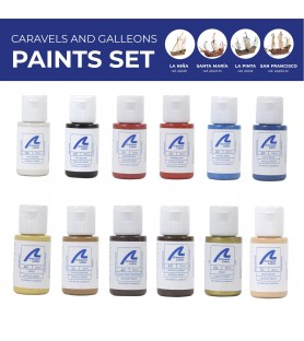 Model Expo MS4800CB - Paint Set for Ships - 12 Most Popular Paints for  Historic Wood Models