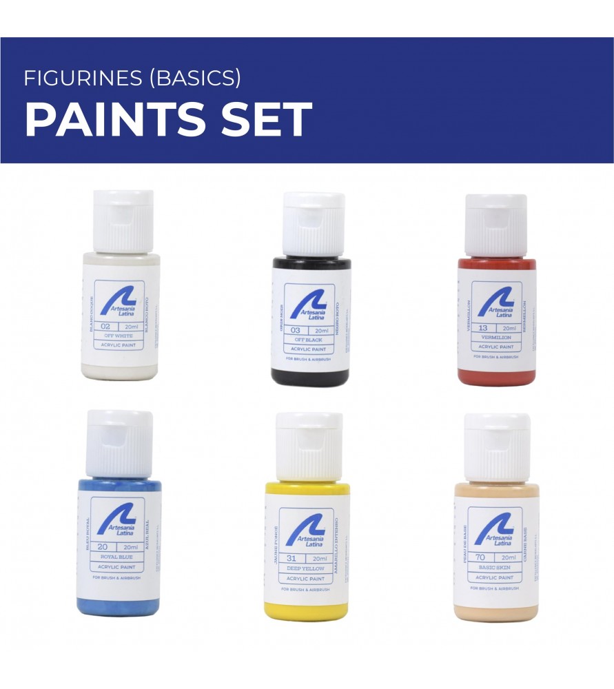 Basic Paints Set for Figurines of Scale Model Ships