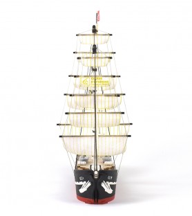 Easy Kit French Training Ship Belem 1:160. Wooden Model Ship with Paints & Accessories 3