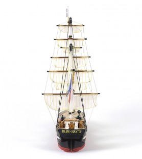 Easy Kit French Training Ship Belem 1:160. Wooden Model Ship with Paints & Accessories 4