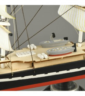 French Training Ship Belem 1:160 Easy Kit. Wooden Model Ship with Paints & Accessories 7