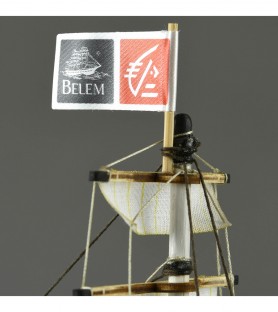 Easy Kit French Training Ship Belem 1:160. Wooden Model Ship with Paints & Accessories 8
