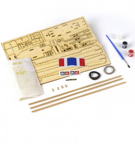 Easy Kit French Training Ship Belem 1:160. Wooden Model Ship with Paints & Accessories 9