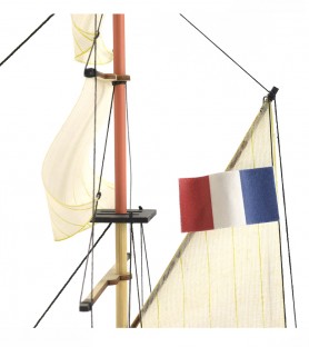 Frigate Hermione La Fayette 1:160 Easy Kit. Wooden Model Ship with Paints 6