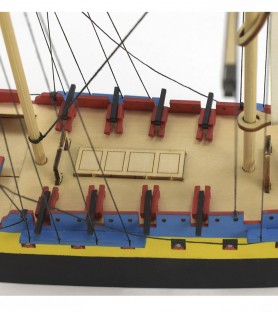 Frigate Hermione La Fayette 1:160 Easy Kit. Wooden Model Ship with Paints 7