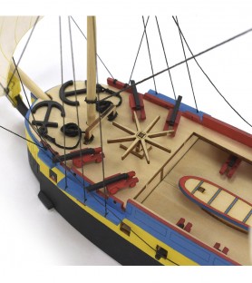 Frigate Hermione La Fayette 1:160 Easy Kit. Wooden Model Ship with Paints 9