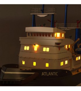 Tugboat Atlantic. 1:50 Wooden & ABS Navigable Model Ship Kit (Fit for R/C) 40