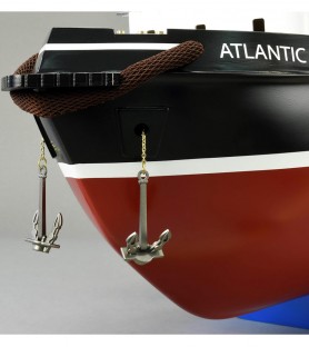 Tugboat Atlantic. 1:50 Wooden & ABS Navigable Model Ship Kit (Fit for R/C) 11