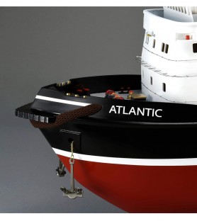Tugboat Atlantic. 1:50 Wooden & ABS Navigable Model Ship Kit (Fit for R/C) 10