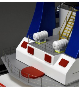 Tugboat Atlantic. 1:50 Wooden & ABS Navigable Model Ship Kit (Fit for R/C) 30