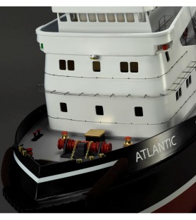 Tugboat Atlantic. 1:50 Wooden & ABS Navigable Model Ship Kit (Fit for R/C) 12
