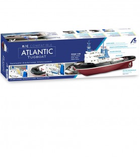 Tugboat Atlantic. 1:50 Wooden & ABS Navigable Model Ship Kit (Fit for R/C) 43