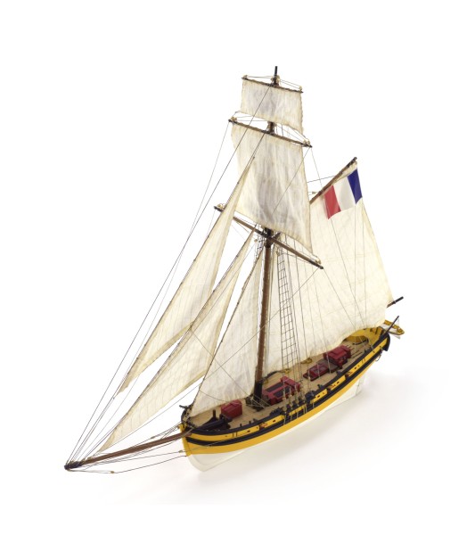 Cotre Corsaire Le Renard 1:50. Maquette Bateau en Bois