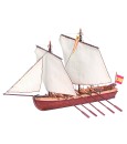 Barco do Capitão Santíssima Trindade 1:50. Modelo de barco em madeira 1