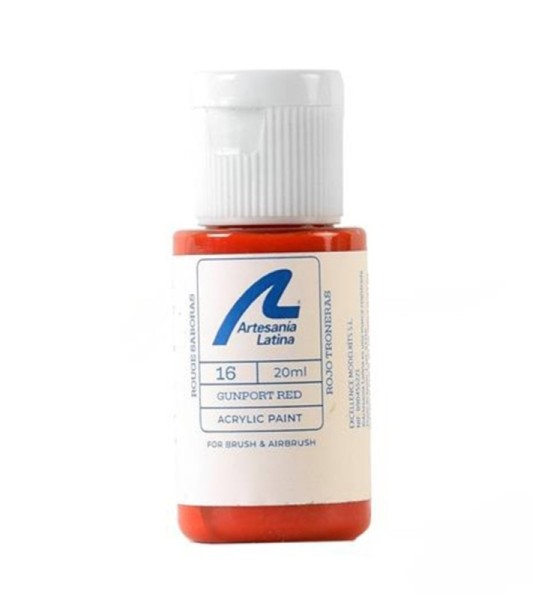 Vandbaseret maling: Gunport Red (20 ml)