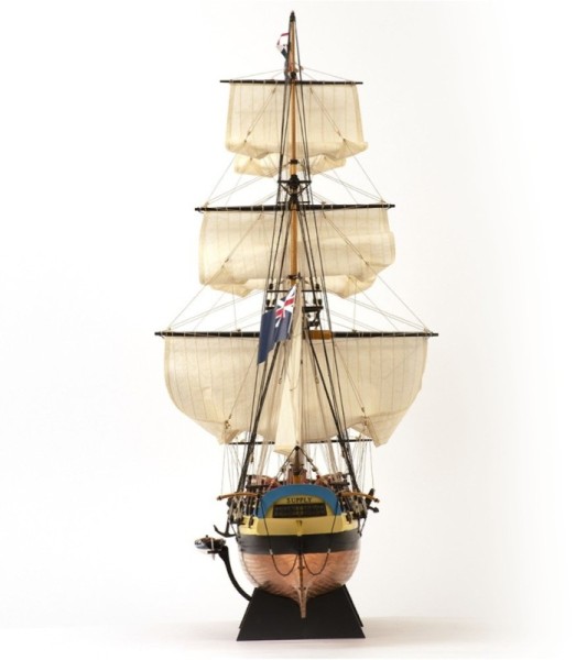 Nieuw Gewapend BERGANTIN HMS Supply 1:50. Houten modelschip