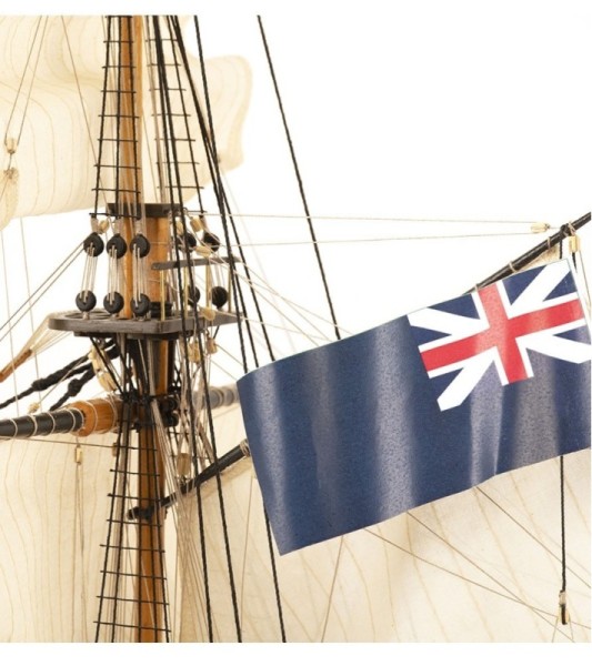 Nowy uzbrojony drewniany model statku BERGANTIN HMS Supply 1:50