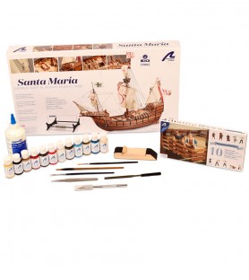 Artesanía Latina - Wooden Model Ship Kit - Spaniard Caravel from The  Discovery of America, Santa María - Model 22411N, Scale 1:65 - Scale Models  for