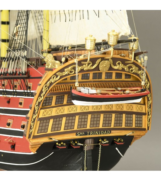 Navire de Ligne Santísima Trinidad 1:84. Maquette de Bateau en Bois