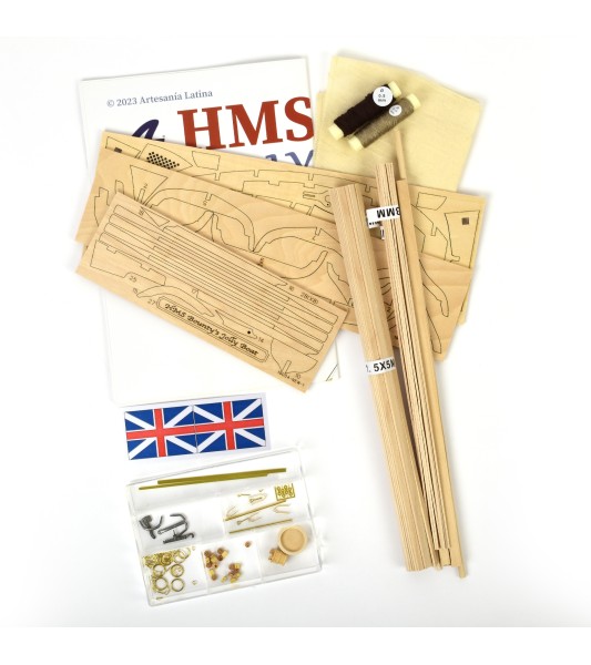 Hilfsschiff HMS Bounty (Jolly Boat) 1:25, Holzmodell.