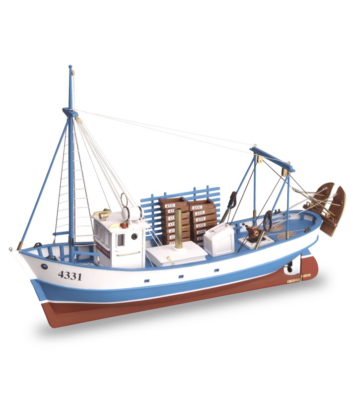 MARE NOSTRUM 1:35 Holzmodell eines Fischkutters Trawler