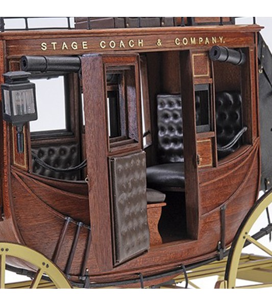 Diligence Stagecoach 1848 1:10. Maquette de Luxe en Bois et Métal