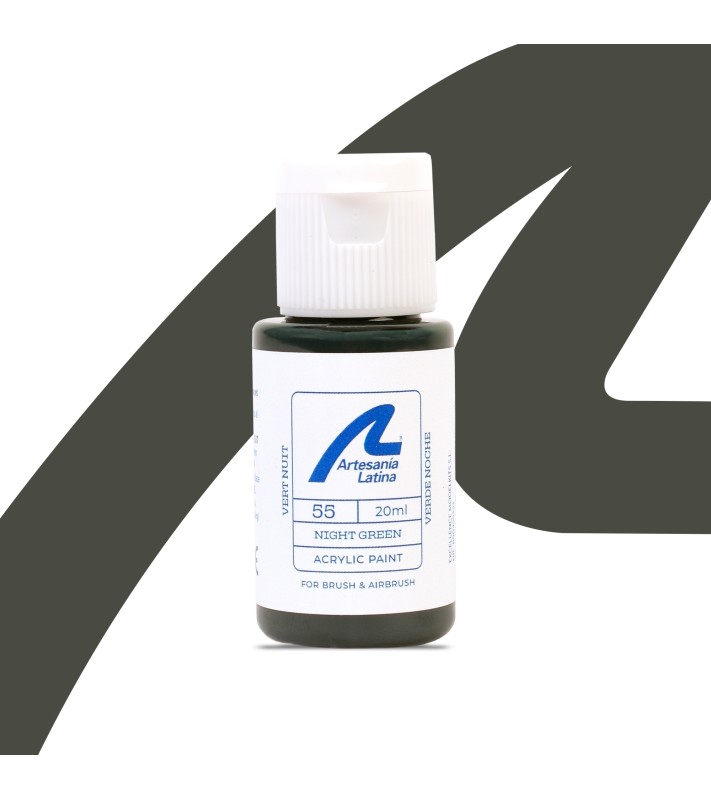 Vandbaseret maling: Natgrøn (20 ml)