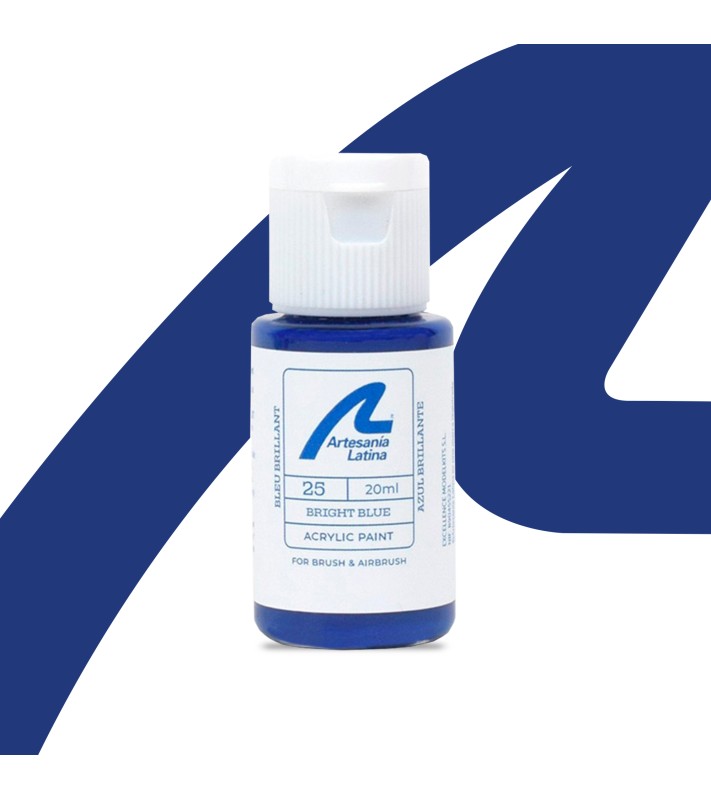 Pintura al Agua: Azul Brillante (20 ml)