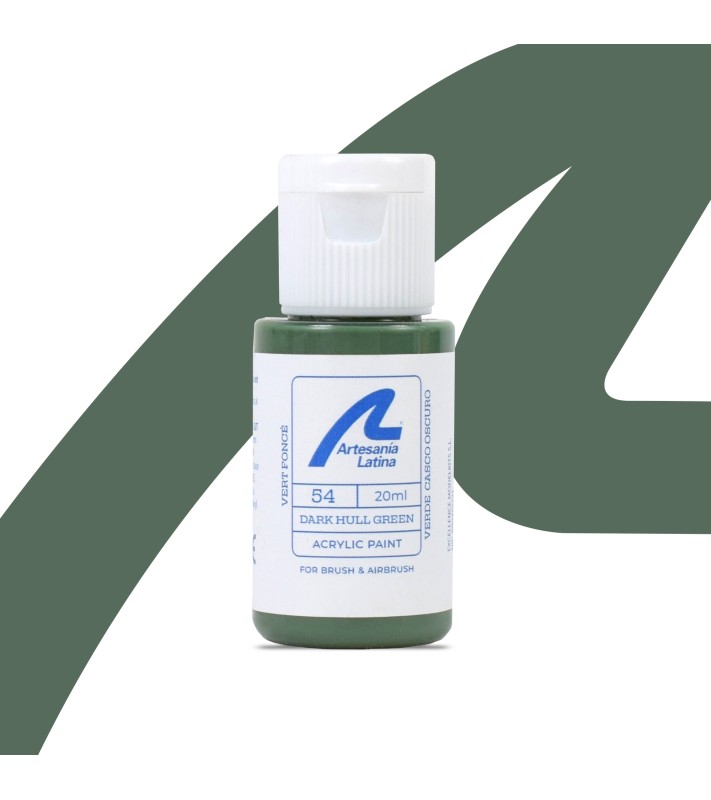 Vandbaseret maling: Mørk skroggrøn (20 ml)