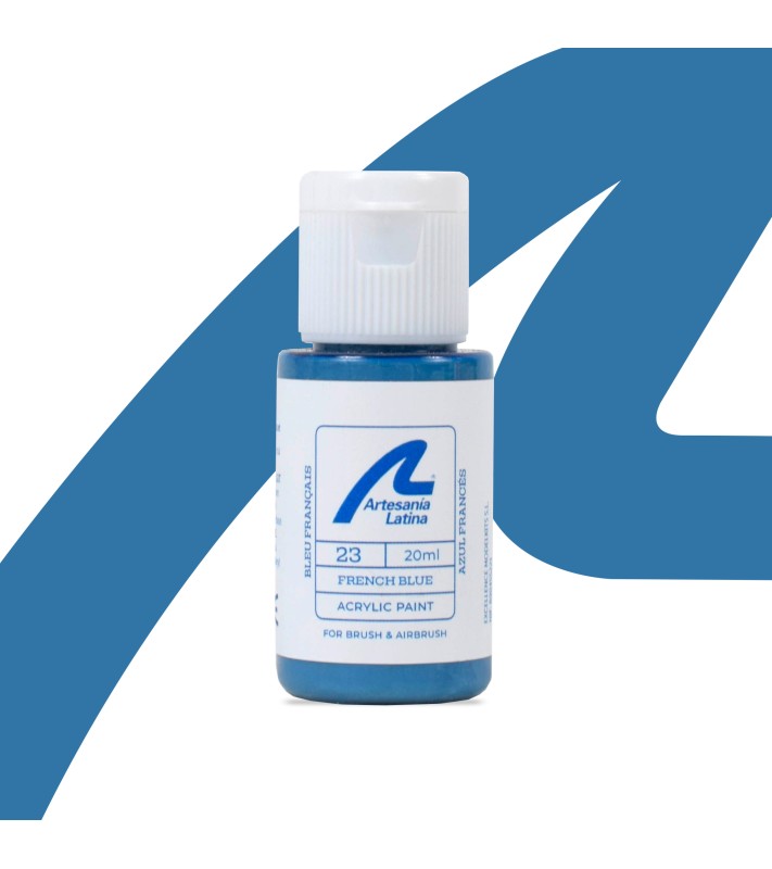 Vattenbaserad färg: Fransk blå (20 ml)