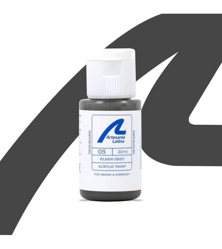 Vandbaseret maling: Grå RLM66 (20 ml)