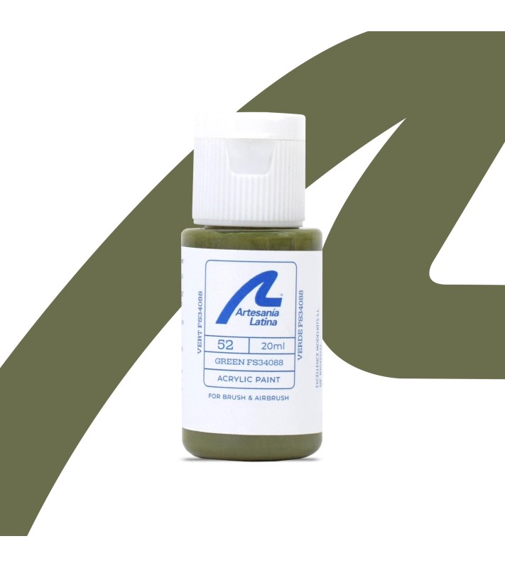 Vandbaseret maling: Grøn FS34088 (20 ml)