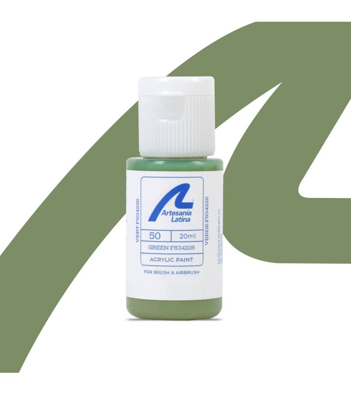 Vandbaseret maling: Grøn FS34226 (20 ml)