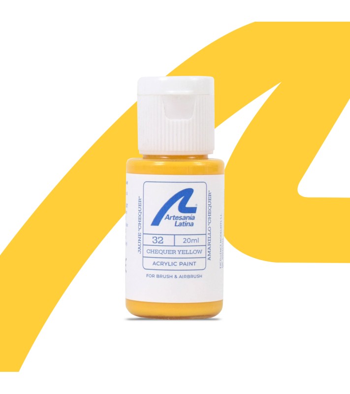 Pintura al Agua: Amarillo 'Chequer' (20 ml)