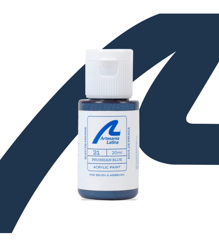 Vandbaseret maling: Preussisk blå (20 ml)