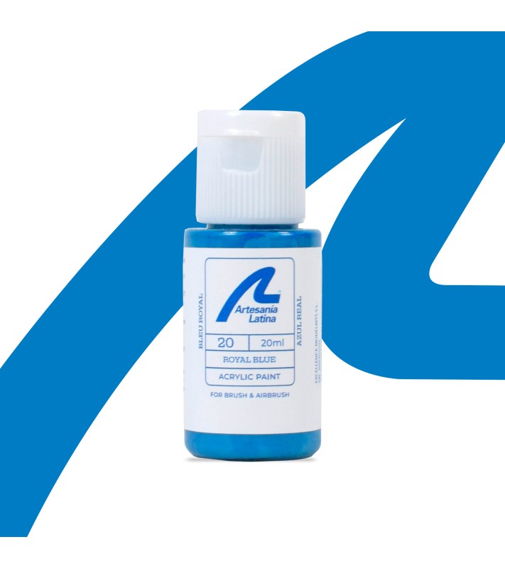 Vandbaseret maling: Kongeblå (20 ml)