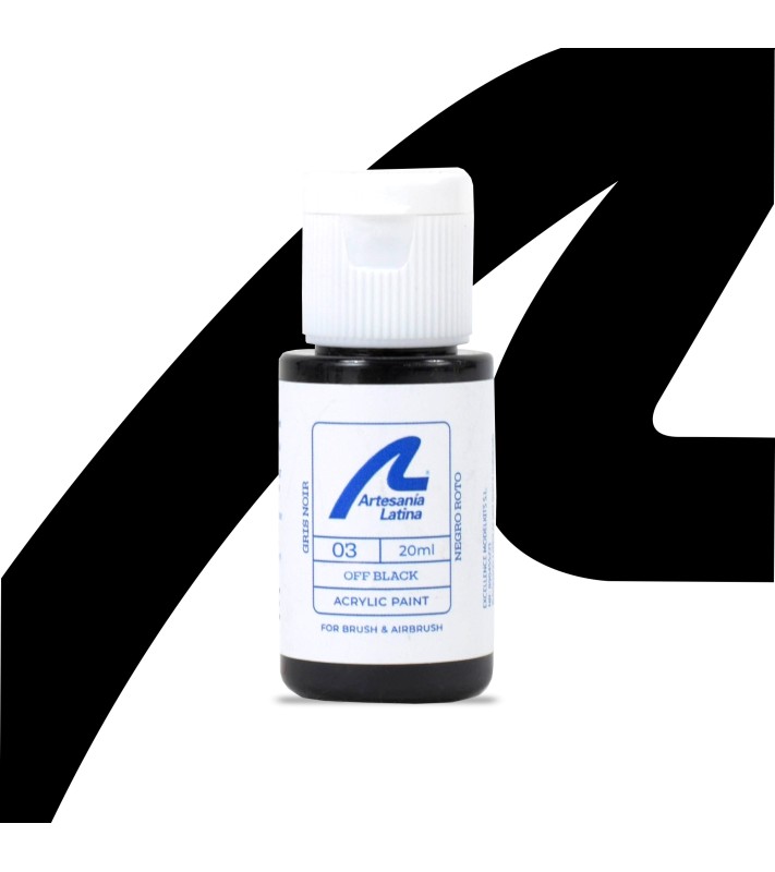 Vattenbaserad färg: Off Black (20 ml)